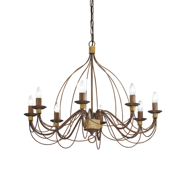Люстра Ideal Lux CORTE SP8 RUGGINE
