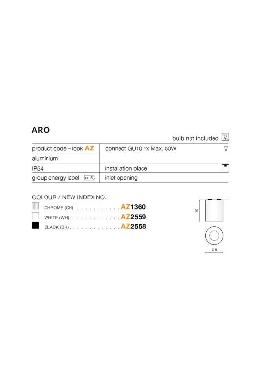Точковий світильник Azzardo AZ2558 Aro (15393)