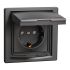 Розетка з заземленням і кришкою ip44, антрацит (EPH3100371)