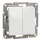 Вимикач 2-кл Asfora Schneider Electric EPH0370121 білий без рамки