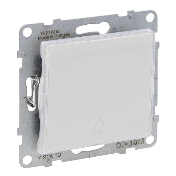 Кнопка 1-кл з тримачем етикети 6A/250V Legrand SUNO 721110 білий