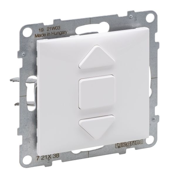 Вимикач жалюзі кнопковий 2-позиційний 6A/250V Legrand SUNO 721138 білий