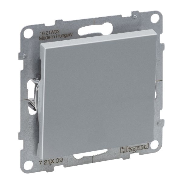 Кнопка 1-кл (пруж.клеми) 6A/250V Legrand SUNO 721309 алюміній