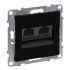 Розетка комп'ютерна 2-а RJ45 CAT6/UTP Legrand SUNO 721453 чорний