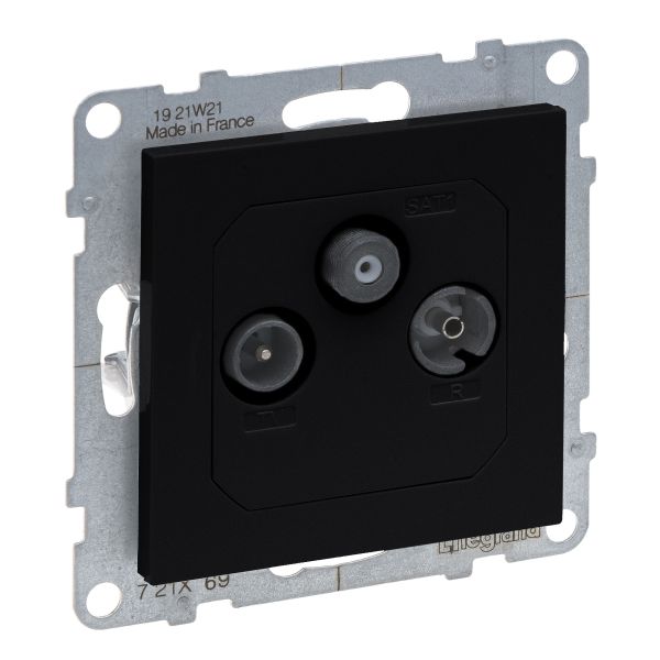 Розетка TV-R-SAT кінцева 10dB Legrand SUNO 721469 чорний