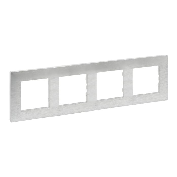 Рамка 4-місна Legrand 863894 NILOE STEP Фактурний алюміній