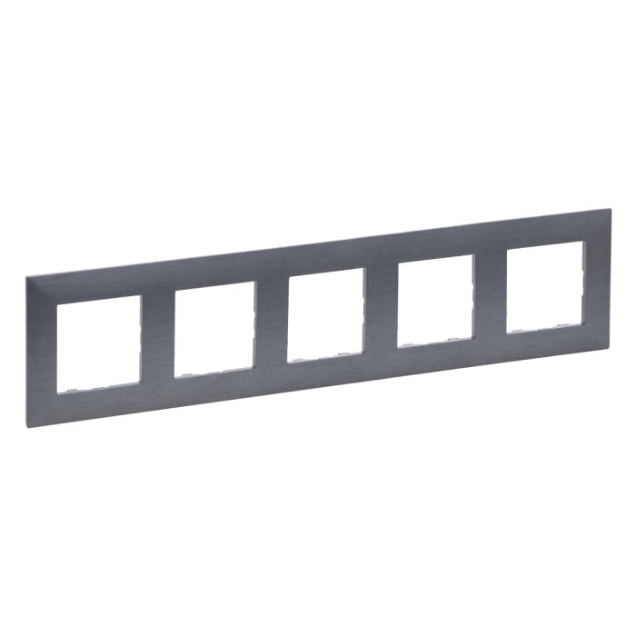 Рамка 5-місна Legrand 863995 NILOE STEP Фактурна сталь