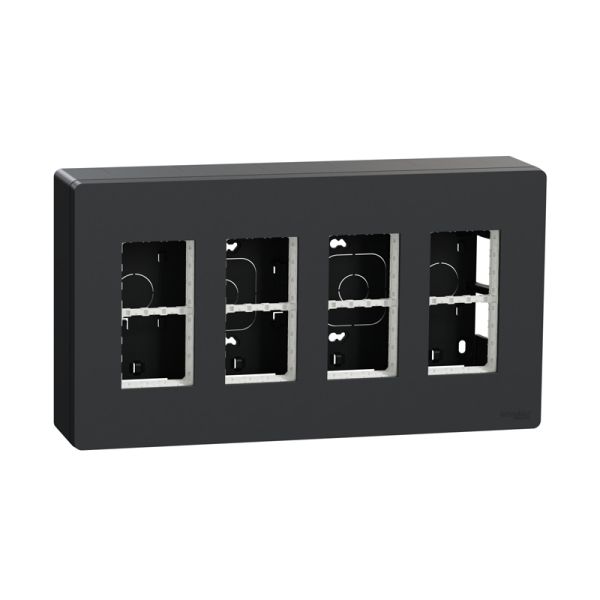 Блок unica system+ зовнішня установка 4х2 Unica New, NU124454, антрацит