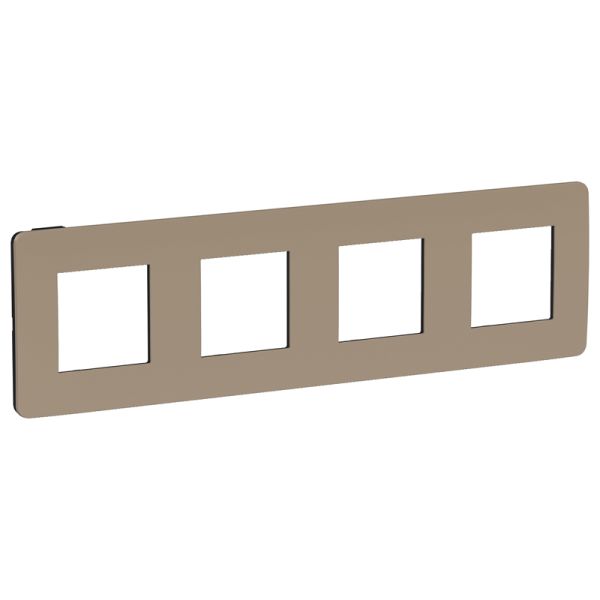 Рамка 4 модульна, UNICA STUDIO COLOR NU280828 пісочний/антрацит