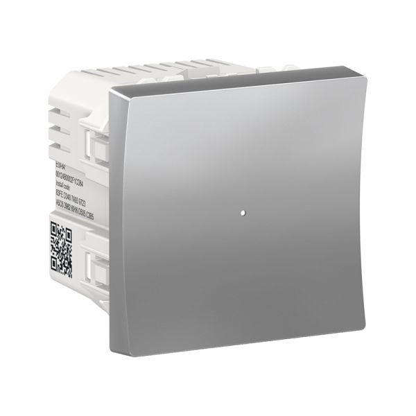 LED-світлорегулятор Wiser нажимний, універсальний 7-200Вт, Unica New NU351530 алюміній
