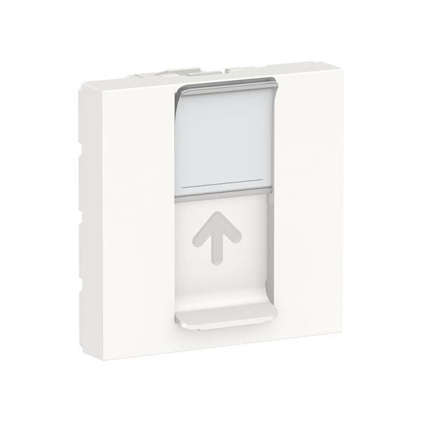 Накладка для роз'єма RJ45, 2-модуля Unica New, NU941118, білий