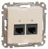 Комп'ютерна розетка 2-на RJ45 кат. 5е UTP Schneider Sedna Design SDD112452 Бєжевий