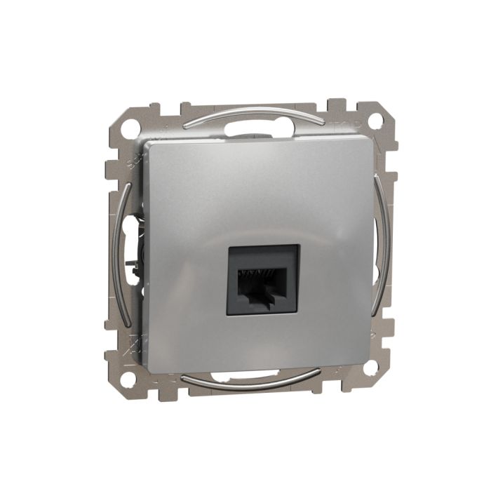 Комп'ютерна розетка RJ45 кат. 6 UTP Schneider Sedna Design SDD113461 Алюміній