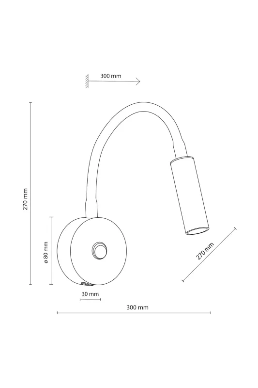 Настінний світильник TK Lighting 10200 LAGOS USB BLACK (30550)