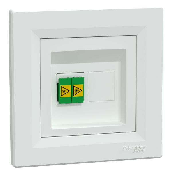 Розетка волоконно-оптична дуплекс Asfora Schneider Electric EPH4600121 біла