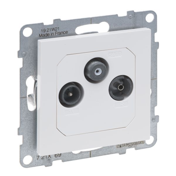 Розетка TV-R-SAT кінцева 10dB Legrand SUNO 721169 білий