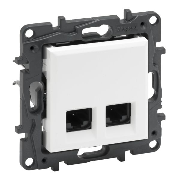 Розетка комп'ютерна 2XRJ45 CAT6 FTP Legrand 863162 NILOE STEP Білий
