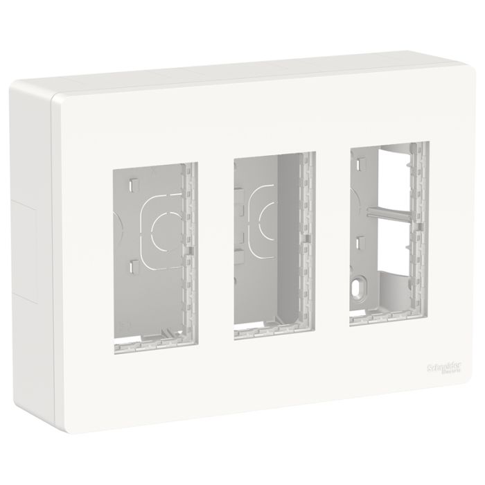 Блок unica system+ накладной монтаж 3х2 Unica New, NU123418, білий
