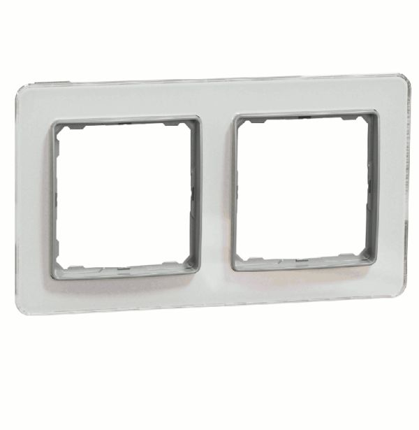 Рамка 2-на Schneider Sedna Elements SDD360802 Біле скло
